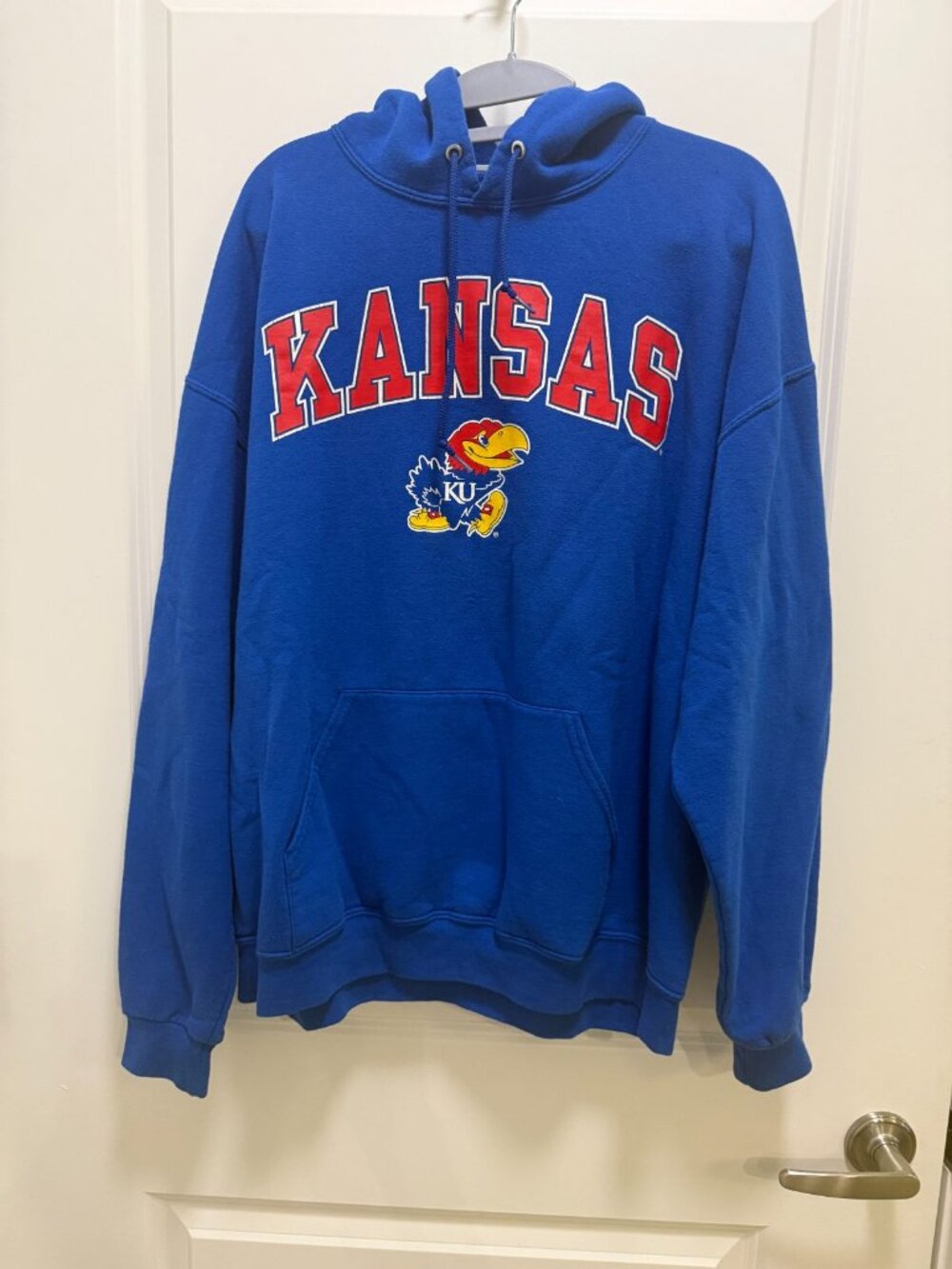 The Victory Kansas Jayhawks Graphic Pullover Hoodie Navy Men's Sz XL